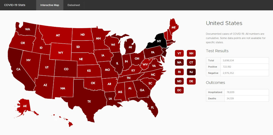 COVID-19 Statistics Web Application thumbnail